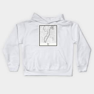 Map of Lyon - France Kids Hoodie